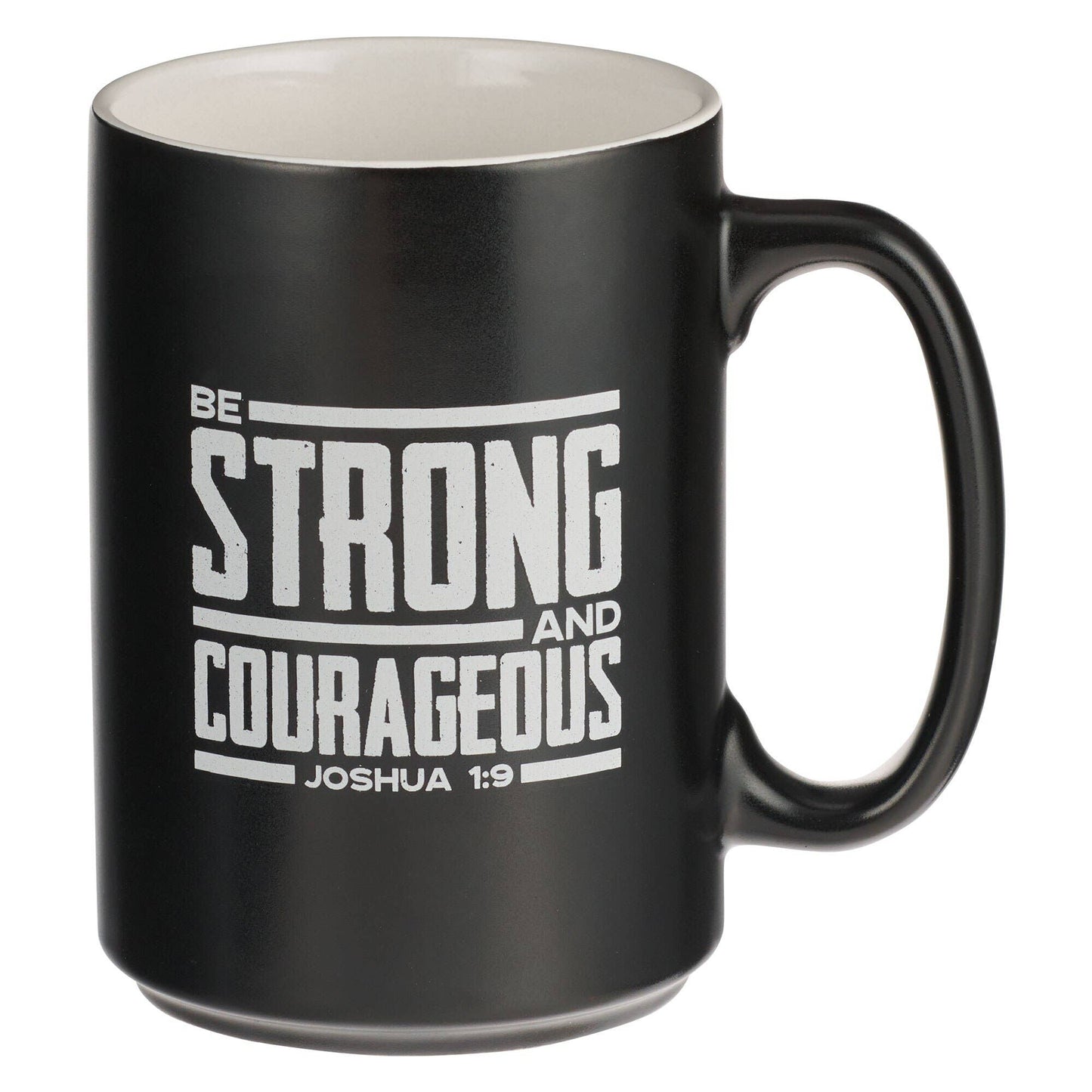 Be Strong and Courageous Josh. 1:9 - Mug Black