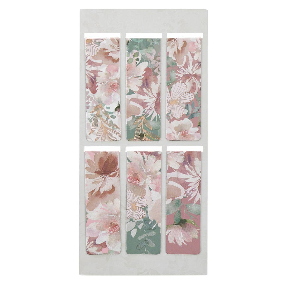 Magnetic Bookmark set Foiled Floral