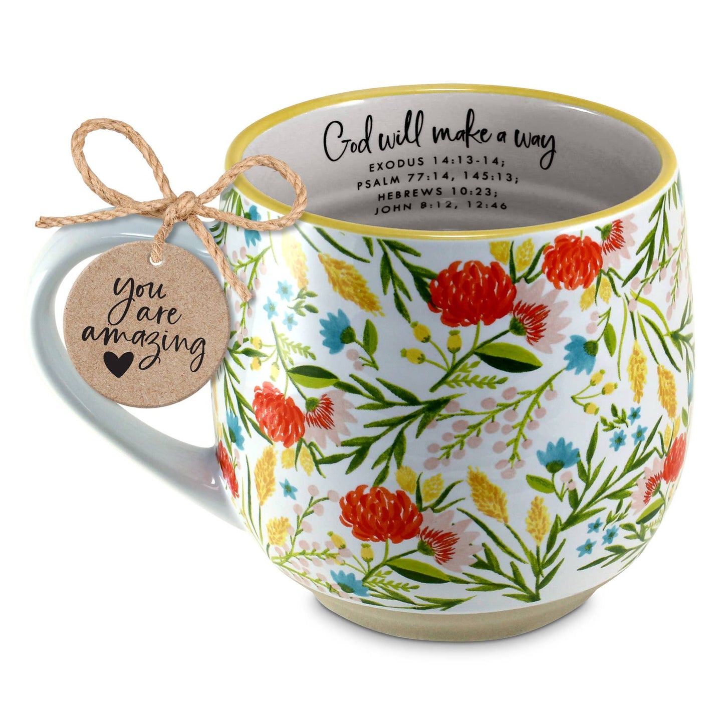 God Will Make Vintage Floral Mug